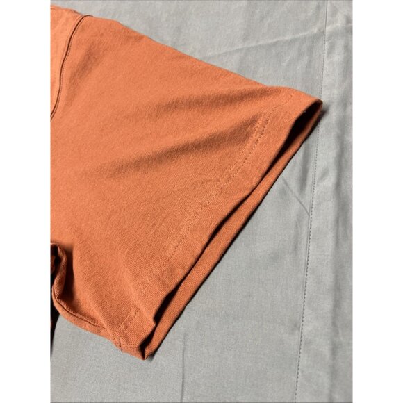 Carhartt Loose Fit Pocketed Tee 1/4 Button Men's Size 2XL Orange Cotton Shrt Slv - Picture 7 of 16